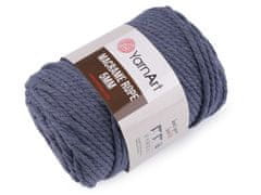 Pletacia priadza Macrame Rope Ø5 mm 500 g rozčesávacia - (761) modrá jeans