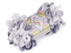 Alize Pletacia priadza Puffy color 100 g - (5925) sivá