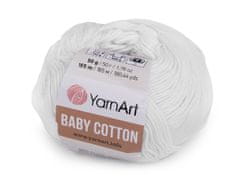 Pletacia priadza Baby Cotton 50 g - (400) biela