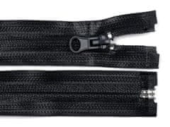 Vodeodolný zips No 7 dĺžka 60 cm špirálový - čierna