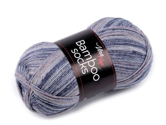 Vlna-Hep Pletacia priadza Bamboo Socks 100 g - (7908) modrošedá