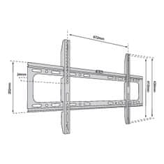 TB TOUCH TB TV wall mount TB-750 až 65", 40kg max VESA 600x400