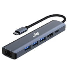 TB TOUCH USB C 6v1 - HDMI, USBx3, PD, RJ-45