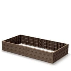 Prosperplast KAXL Vyvýšený záhon 1492x756x250mm, hnedý BASE WOODY IBWR-7587U