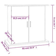 Vidaxl Stojan na akvárium biely 81x36x73 cm kompozitné drevo