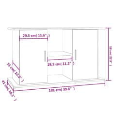 Vidaxl Stojan na akvárium biely 101x41x58 cm kompozitné drevo