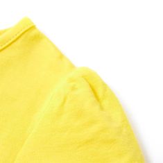 Vidaxl Detské tričko potlač s bicyklom žlté 92