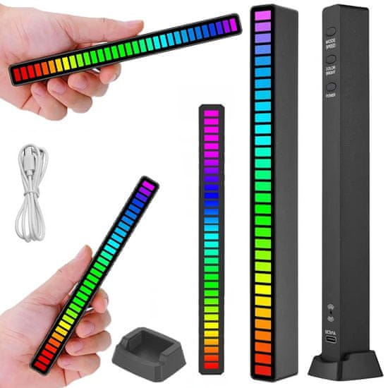 GFT 12277_SK LED ambientné RGB osvetlenie USB čierne