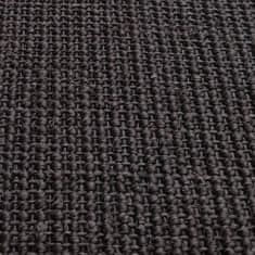 Vidaxl Sisalový koberec na škrabadlo čierny 80x350 cm