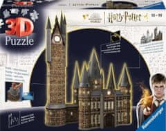 Ravensburger Svietiace 3D puzzle Nočná edícia Harry Potter: Rokfortský hrad - Astronomická veža 626 dielikov