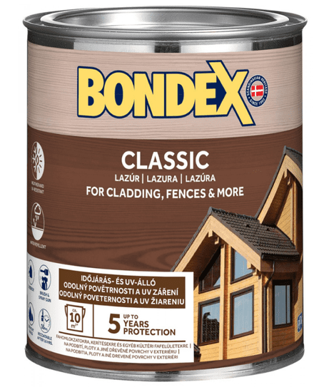 Bondex BONDEX EXPERT - Hrubovrstvá lazúra na drevo clear 0,75 L