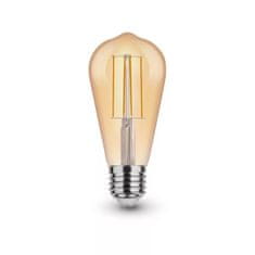 Asalite ASAL0286 LED žiarovka E27 7W filament ST64 retro banka 2000K