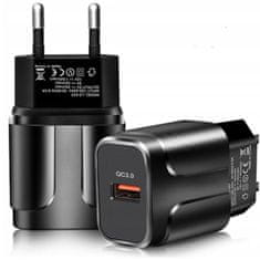 GORDON  G33 Rýchlonabíjačka SMART, 1x USB 3.0 Quick Charge čierna