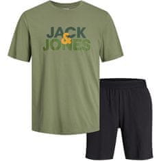 Jack&Jones Pánske pyžamo JACULA Standard Fit 12255000 Oil Green (Veľkosť S)
