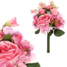 Autronic Puget kvetov, mix ruží a hortenzie, ružová farba