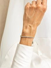 Marc Malone Tenisový pozlátený náramok Tessa White Bracelet MCB23057G