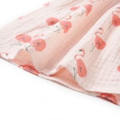 Vidaxl Detské šaty s volánmi jemné ružové 92