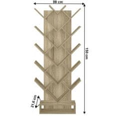 KONDELA Regál hnedosivý dub VEVEY