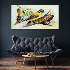 COLORAY.SK Obraz canvas vetva listy zvieracie vták 140x70 cm