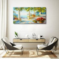 COLORAY.SK Obraz Canvas Abstrakcie oranžového lesa 120x60 cm