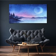 COLORAY.SK Obraz canvas Rrieka mesiac 140x70 cm