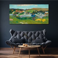 COLORAY.SK Obraz Canvas swineherd Gauguin 140x70 cm