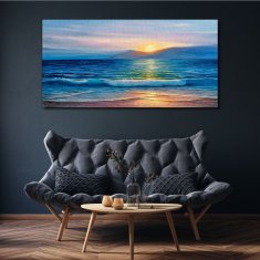 COLORAY.SK Obraz Canvas Ocean Sea Waves Coast 140x70 cm