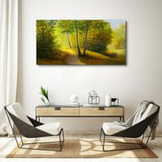 COLORAY.SK Obraz Canvas Maľovanie lesných stromov cesta 120x60 cm