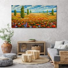 COLORAY.SK Obraz na plátne Maľovanie kvetín Pole 140x70 cm