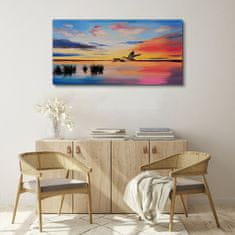 COLORAY.SK Obraz canvas Západ slnka vtáčieho jazera 120x60 cm