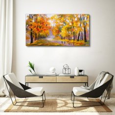 COLORAY.SK Obraz canvas Abstrakcia lesné listy jeseň 120x60 cm