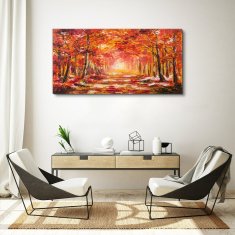 COLORAY.SK Obraz canvas Lesné listy jesenné voľne žijúcich živočíchov 120x60 cm