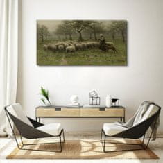 COLORAY.SK Obraz canvas Rustikálne strom ovce 120x60 cm