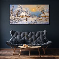 COLORAY.SK Obraz canvas Vidiecky zimné sneh 140x70 cm