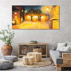 COLORAY.SK Obraz na plátne Mestské lampy Nočné stromy 140x70 cm