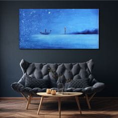 COLORAY.SK Obraz na plátne Abstrakcie morská noc 140x70 cm