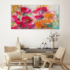COLORAY.SK Skleneny obraz Abstraktné akvarel kvety 120x60 cm
