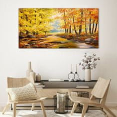 COLORAY.SK Skleneny obraz Jesenné lesné maľba 120x60 cm