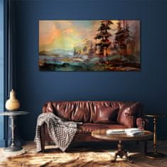 COLORAY.SK Skleneny obraz Maľovanie stromov strom hory 120x60 cm