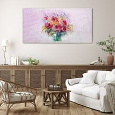 COLORAY.SK Skleneny obraz Maľovanie kvetín 140x70 cm