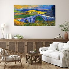 COLORAY.SK Skleneny obraz Abstrakcie krajinársky most 140x70 cm