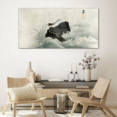 COLORAY.SK Sklenený obraz Vodné vlny vták rock 120x60 cm