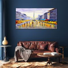COLORAY.SK Skleneny obraz Abstrakcie mestského trhu 120x60 cm