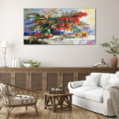 COLORAY.SK Skleneny obraz Abstrakcie kvety ovocie 140x70 cm