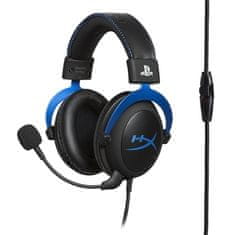 HyperX Slúchadlá s mikrofónom Cloud Gaming pro PS4 - černý/ modrý