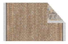 KONDELA Obojstranný koberec vzor, hnedá 160x230 MADALA
