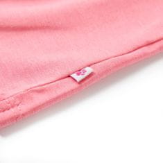 Vidaxl Detské tričko fluorescenčné ružové 128