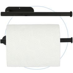 KIK KX4315 Držiak toaletného papiera na uteráky čierny