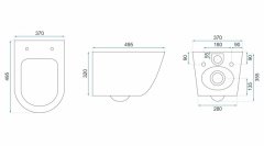 REA Závesné WC Carlos Rimless Duroplast Flat Zm Aiax Shiny Rea-c6385 - Rea