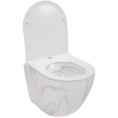 REA Závesné WC Carlos Rimless Duroplast Flat Zm Aiax Shiny Rea-c6385 - Rea